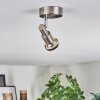Firan Plafoniera, Faretto da soffitto LED Cromo, Nichel opaco, 1-Luce