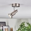Firan Plafoniera, Faretto da soffitto LED Cromo, Nichel opaco, 1-Luce