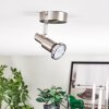 Firan Plafoniera, Faretto da soffitto LED Cromo, Nichel opaco, 1-Luce