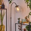 Koyoto Lampada da terra, Lampade ad arco Cromo, Nero, 1-Luce