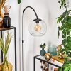Koyoto Lampada da terra, Lampade ad arco Cromo, Nero, 1-Luce