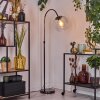 Koyoto Lampada da terra, Lampade ad arco Cromo, Nero, 1-Luce