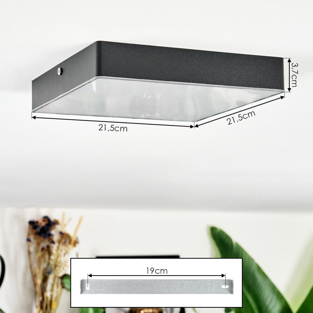 Esmar Plafoniera LED Nero, 1-Luce