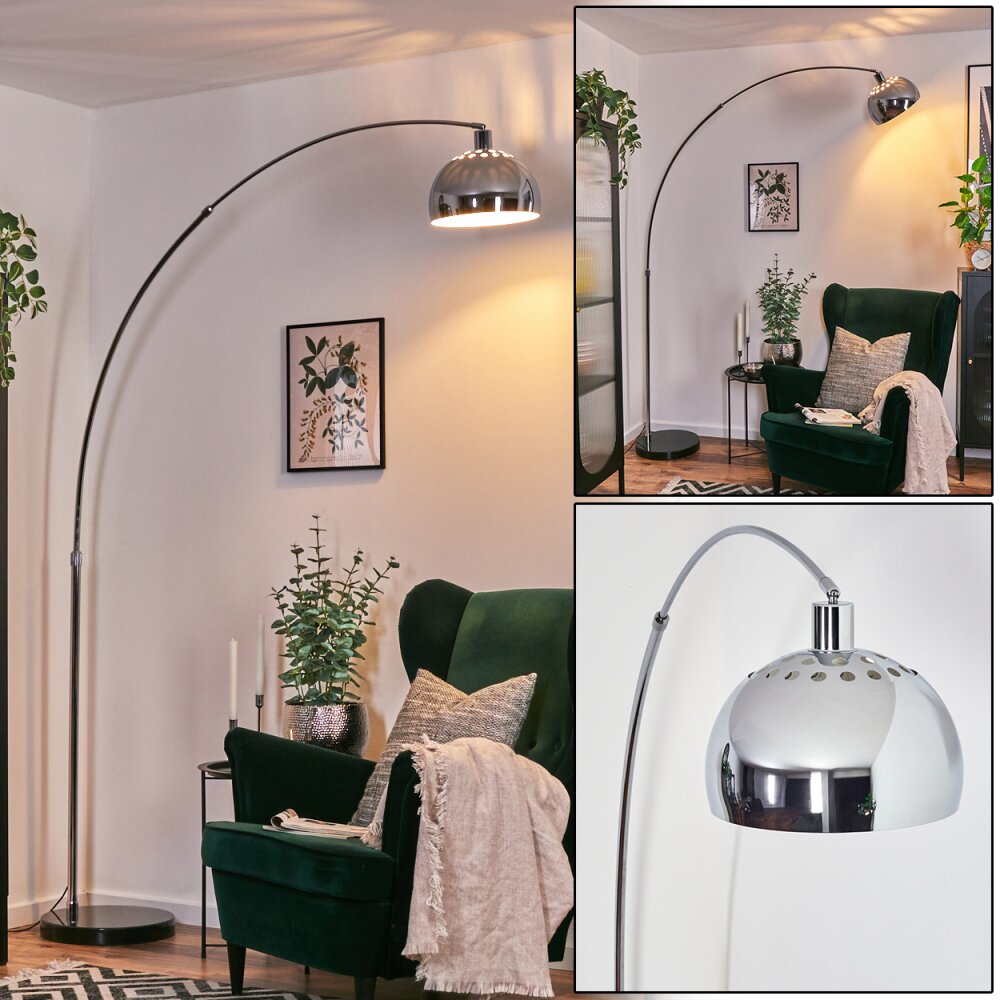 Baloca Lampada da terra Cromo, Nero, 1-Luce main product photo