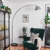 Baloca Lampada da terra, Lampade ad arco Cromo, Nero, 1-Luce