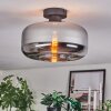 Boza Plafoniera Cromo, Grigio fumo, 1-Luce