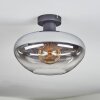 Mertola Plafoniera Chiaro, Grigio fumo, 1-Luce
