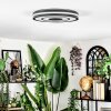 Ganor Plafoniera LED Nero, Bianco, 1-Luce, Telecomando