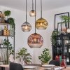 Ripoll Lampadario a sospensione, Lampada a sfera, Lampada a sospensione a cluster Ambrato, Oro, Chiaro, Ramato, Grigio fumo, 4-Luci
