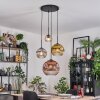 Ripoll Lampadario a sospensione, Lampada a sfera, Lampada a sospensione a cluster Ambrato, Oro, Chiaro, Ramato, Grigio fumo, 4-Luci