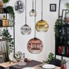 Ripoll Lampadario a sospensione, Lampada a sfera, Lampada a sospensione a cluster Ambrato, Oro, Chiaro, Ramato, Grigio fumo, 4-Luci