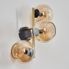 Koyoto Lampada a sfera, Applique Oro, Nero, 3-Luci