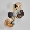 Koyoto Lampada a sfera, Applique Oro, Nero, 3-Luci