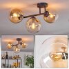 Gastor Plafoniera, Lampada a sfera Ambrato, Chiaro, 3-Luci