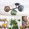 Koyoto Plafoniera, Lampada a sfera Blu, Verde, Ramato, 3-Luci