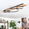 Pompu Plafoniera LED Legno chiaro, Nero, 2-Luci