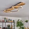 Pompu Plafoniera LED Legno chiaro, Nero, 2-Luci