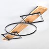 Pompu Plafoniera LED Legno chiaro, Nero, 2-Luci