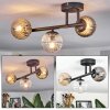 Chehalis Plafoniera, Lampada a sfera Ambrato, Chiaro, Grigio fumo, 3-Luci