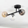 Chehalis Plafoniera, Lampada a sfera Ambrato, Chiaro, Grigio fumo, 3-Luci