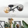 Chehalis Plafoniera, Lampada a sfera Ambrato, Chiaro, Grigio fumo, 3-Luci