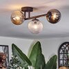 Chehalis Plafoniera, Lampada a sfera Ambrato, Chiaro, Grigio fumo, 3-Luci