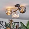 Chehalis Plafoniera, Lampada a sfera Ambrato, Chiaro, Grigio fumo, 3-Luci