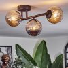 Chehalis Plafoniera, Lampada a sfera Ambrato, Grigio fumo, 3-Luci
