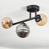 Chehalis Plafoniera, Lampada a sfera Ambrato, Grigio fumo, 3-Luci