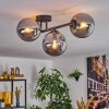 Gastor Plafoniera, Lampada a sfera Grigio fumo, 3-Luci