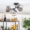 Gastor Plafoniera, Lampada a sfera Chiaro, Grigio fumo, 3-Luci
