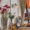 Edain Applique, Faretto da parete LED Cromo, Nichel opaco, 1-Luce