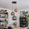 Koyoto Lampadario a sospensione, Lampada a sfera, Lampada a sospensione a cluster 30 cm Blu, Oro, Verde, 3-Luci