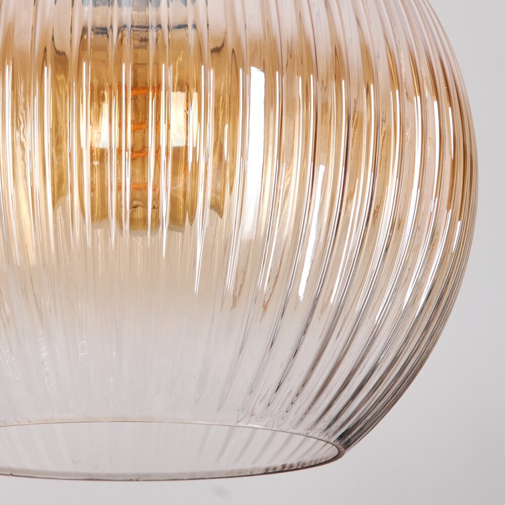 Koyoto Lampadario a sospensione, Lampada a sfera, Lampada a sospensione a cluster Ambrato, Chiaro, Grigio fumo, 5-Luci