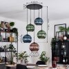 Koyoto Lampadario a sospensione, Lampada a sfera, Lampada a sospensione a cluster Blu, Verde, Ramato, 5-Luci
