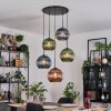 Koyoto Lampadario a sospensione, Lampada a sfera, Lampada a sospensione a cluster Blu, Verde, Ramato, 5-Luci