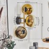 Koyoto Lampada a sfera, Applique Oro, Nero, 3-Luci