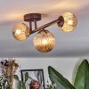 Chehalis Plafoniera, Lampada a sfera Ambrato, 3-Luci