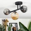 Chehalis Plafoniera, Lampada a sfera Ambrato, Grigio fumo, 3-Luci