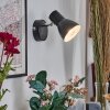 Farel Applique, Faretto da parete Cromo, Nero, 1-Luce