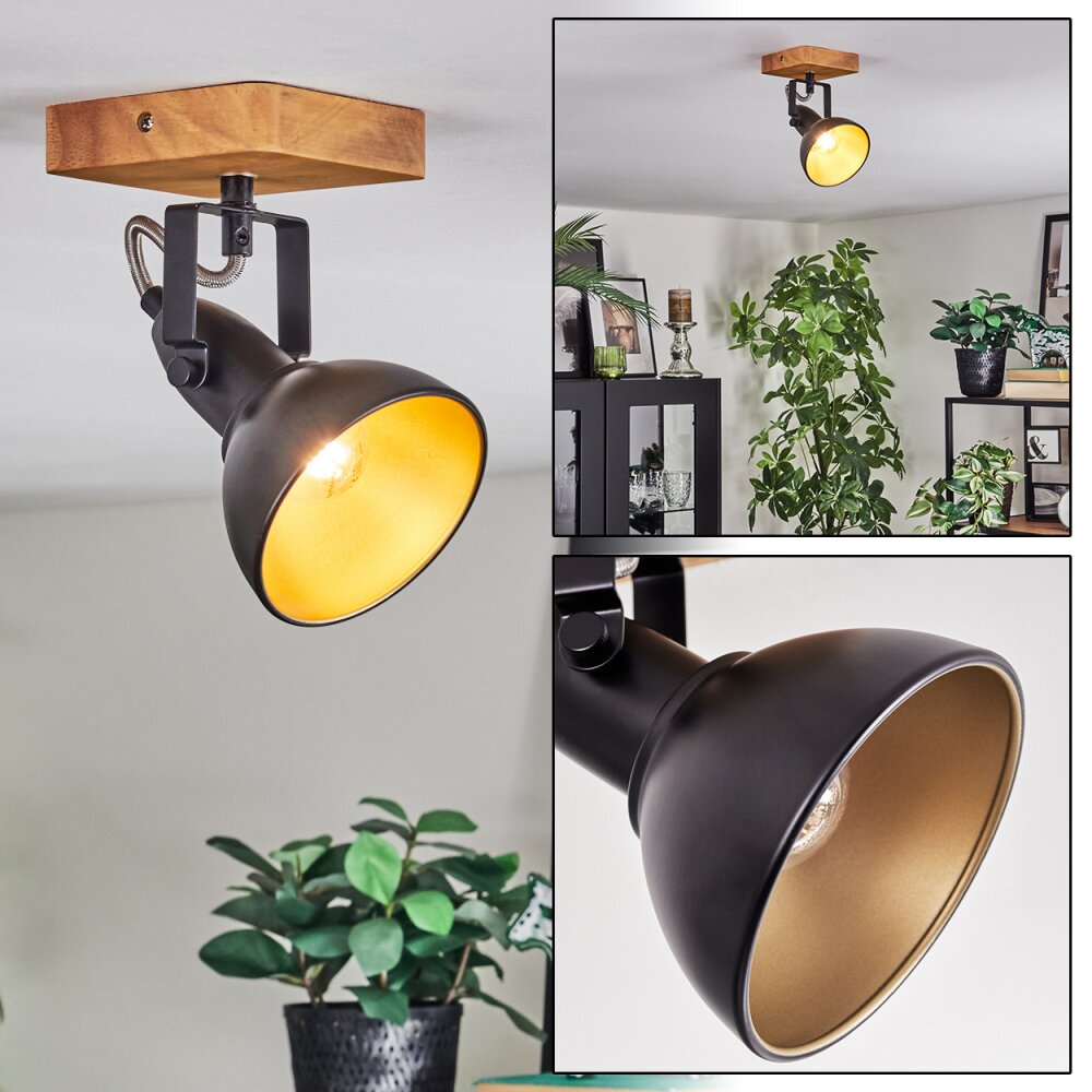 Hagan Plafoniera, Faretto da soffitto Cromo, Écru, Nero, 1-Luce main product photo