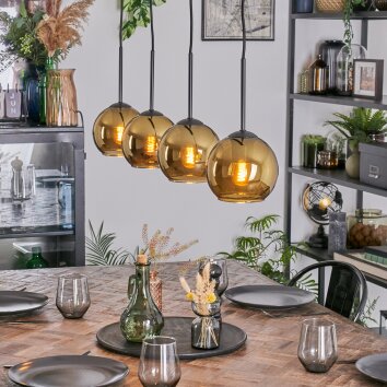 Koyoto Lampadario a sospensione, Lampada a sfera, Lampada a sospensione Oro, 4-Luci