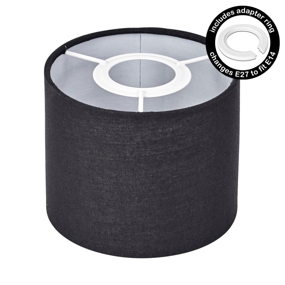 Paralume in tessuto Bassagoda pezzo di ricambio, Paralume Nero, Bianco main product photo