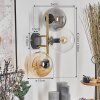 Gastor Lampada a sfera, Applique Oro, Nero, 3-Luci