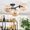 Gastor Plafoniera, Lampada a sfera Ambrato, 3-Luci