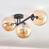 Gastor Plafoniera, Lampada a sfera Ambrato, 3-Luci
