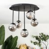 Chehalis Plafoniera, Lampada a sfera Grigio fumo, 5-Luci