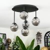 Chehalis Plafoniera, Lampada a sfera Grigio fumo, 5-Luci