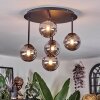 Chehalis Plafoniera, Lampada a sfera Grigio fumo, 5-Luci