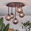 Chehalis Plafoniera, Lampada a sfera Grigio fumo, 5-Luci